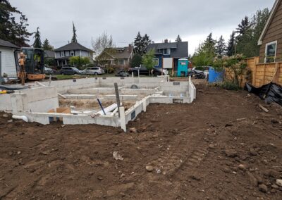 Digging foundation in Tacoma