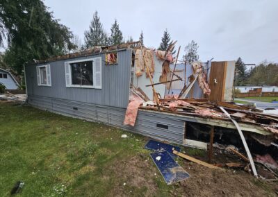Residential demolition in Lakebay