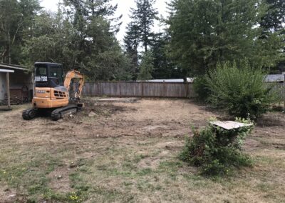 Clear land after building demolition in Port Orchard