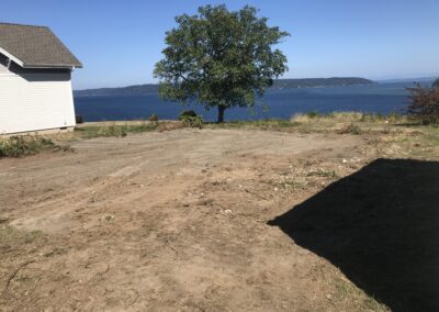 clear land after home being demolished