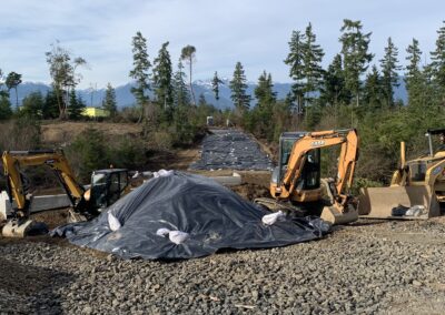 Digging foundation in Seabeck